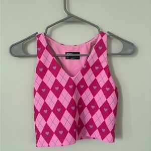 Beach Riot Sports Bra in cross my heart style pink size Small EUC